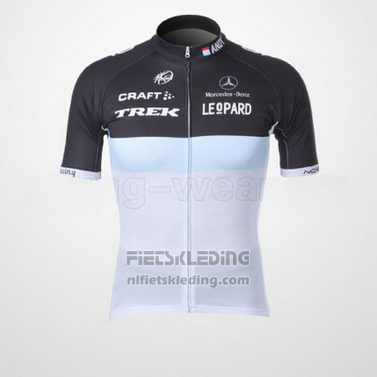 2011 Fietskleding Trek Leqpard Azuur en Zwart Korte Mouwen en Koersbroek